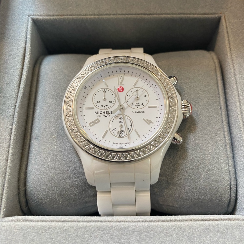 Michele Jetway Ceramic Watch